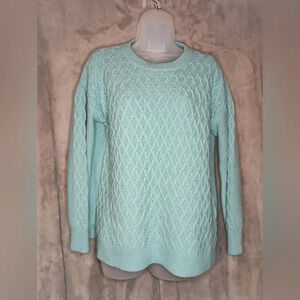 2/$30 ST JOHNS BAY comfortable box oversized cable knit sweater Dopamine (#958)